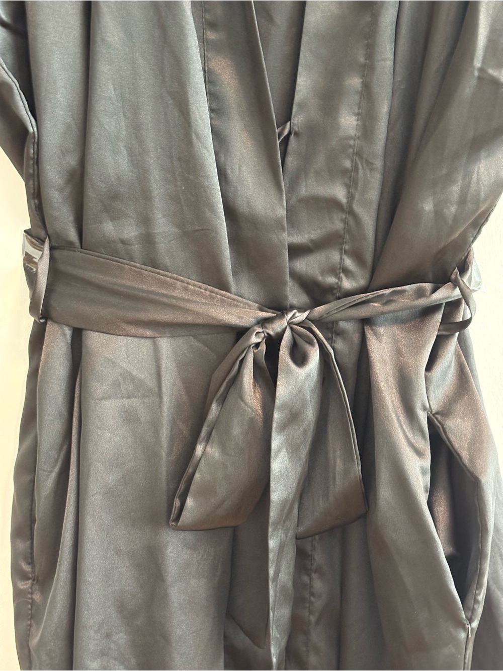 Satin Lace-Trim Robe - Picture 7 of 10